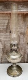 Antique Aladdin Model 3 Nickel-Plated Kerosene Oil Lamp - Circa 1911-1912