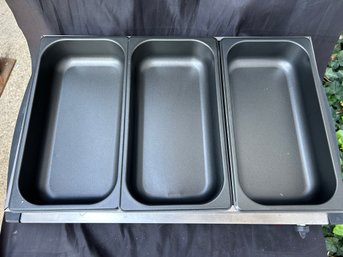 Cook's Essentials 3-Pan Stainless Steel Buffet Server & Food Warming Tray