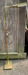 Mid-Century Modern Adjustable Brass Pharmacy Floor Reading Lamp