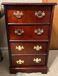 Vintage Traditional Mahogany Two Drawer Filing Cabinet