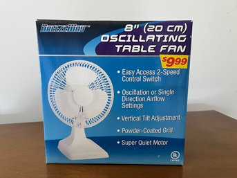 Breezeway 8-inch Oscillating Table Fan - New In Box