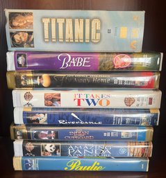 Assorted VHS Lot: Titanic, Babe, It Takes Two, Paulie & More - 9 PCS