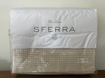 Sferra Kingston 11027 Luxury 100% Cotton Waffle Weave Blanket