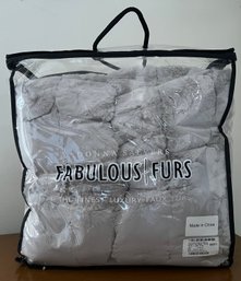 Donna Salyers’ Fabulous-Furs Luxury Faux Fur Ruched Throw Blanket