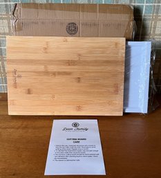 Deen Family Collection Bamboo Cutting Board With Sliding Prep Drawer - New In Box