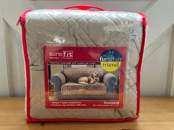 Sure Fit Furniture Friend Quilted Suede Loveseat Pet Cover
