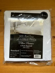 Hotel Collection 300 Thread Count Allergy Free Pillow Protectors - 3 Pack