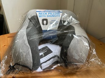 Shungite Infused Travel Neck Pillow - Ergonomic Memory Foam
