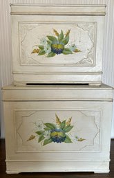 Shabby Chic Hand-Painted Nesting Wooden Storage Chests, 2 Pcs