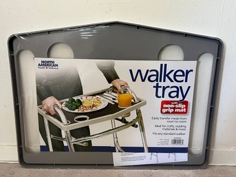 North American Health & Wellness Universal Walker Tray With Non-Slip Mat - NEW