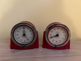Kodak Darkroom Timers Red Eastman Kodak Co. Rochester NY - 2 PCS