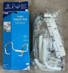 Carex Toilet Support Rail Adjustable Safety Frame With Padded Arms