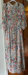 Petal & Pup Hilary Pleated Maxi Dress Garden Floral Size L NWT