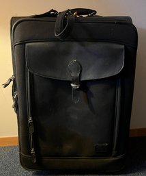 Chaps Est. 1978 Black Canvas Expandable Rolling Suitcase