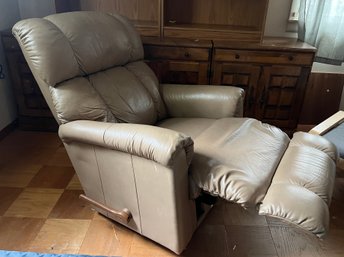 La-Z-Boy Manual Tan Faux Leather Recliner Armchair