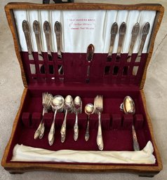 1847 Rogers Bros 'First Love' Silver Plate Flatware Set - 58 PCS