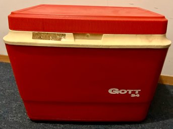 Gott 34-quart Chest Cooler, Model 1934, Circa 1970s Or 1980s