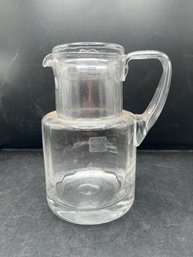 Clear Glass Bedside Water Carafe And Matching Glass Set - 2 PC 