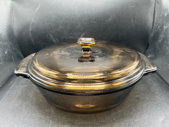 Anchor Hocking Ovenware Amber Glass Casserole Dish With Lid - 1.5 QT