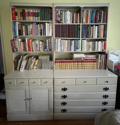 Ethan Allen American Traditional Bookcase Hutch And Cabinet Set, 4 PCS