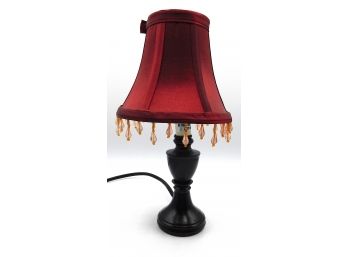 Table Lamp With Shade And Hanging Acrylic Beads