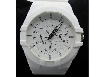 White Guess WaterPro Multi-Function Watch