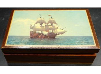 Plimoth Plantation Wooden Jewelry Box