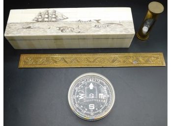 Lot Of Assorted Nautical Desk Accessories