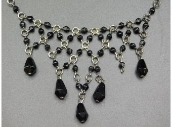 Black Stone Choker Necklace