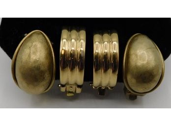 Ralph Lauren Set Of Two Clip On Earrings