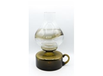 Vintage Glass Hurricane Candle Stick Holder