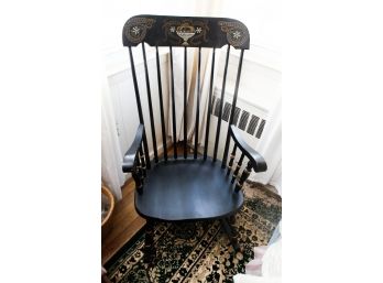Retro 1970s Black Rocking Chair - L22' X H41' X D28'