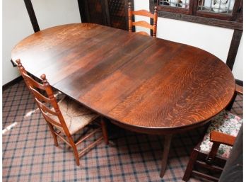 Stunning Wooden Mid Century Dining Table W/ 3 Chairs - L96.5' X H31' X D48'