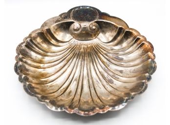 Vintage - 'crosbay'silver Plated Sea Shell Serving Plate