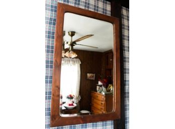 Beautiful Vintage Wooden Framed Mirror - L21.5' X H33'