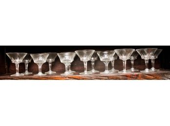 Lot Of 14 Vintage Champagne Glasses