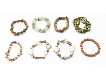 Lot Of 8 Beautiful Beaded Bracelets
