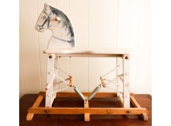 Antique 1940s Wooden Rocking/Riding Toy - L29' X H28' X D13'