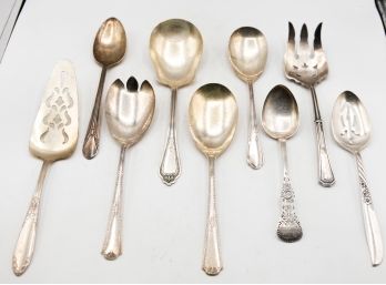 Lot Of 9 Vintage Pieces Of Silverware