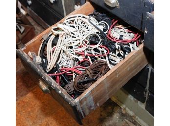 Draw Full Of Extension Cords And Wires To Rewire Lamps