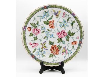 Stunning Floral Decorative 10' Plate - Made In Japan