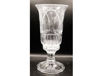 Retro Cut Glass Pedestal Vase