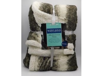 Wayland Square Deluxe Sherpa Plush Throw Blanket