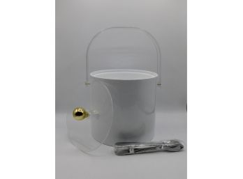 White Lidded Ice Bucket