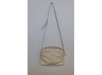 Nicoli White Italian Leather Crossbody Bag