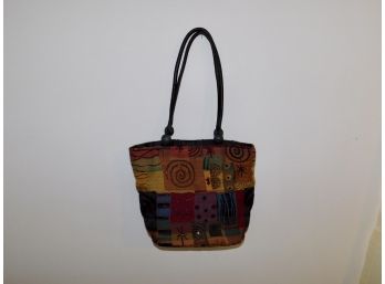 Chico's Patchwork Beaded Handbag