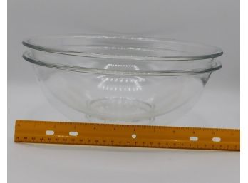 Pair Of Large Pyrex Mixing Bowls