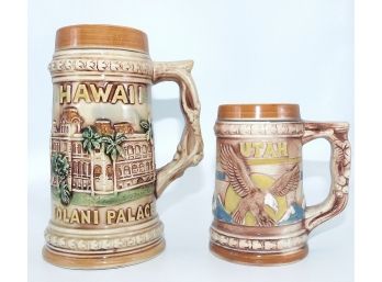 Hawaii Beer Stein & Utah Beer Stein