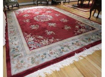 Vintage Seagull Chinese Carpets Handcrafted Chinese Oriental Rug  9.5 X 13.5