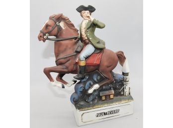 American Porcelain Paul Revere Vintage Whiskey Bottle